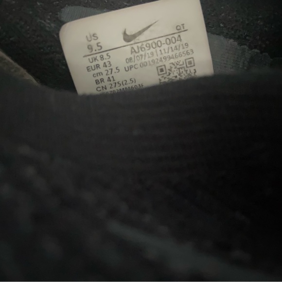 men’s 9.5 nike triple black vapormax - Picture 4 of 4